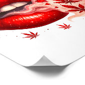 Valentine’s Day Weed Lover Stoner Babe ポスター (角)