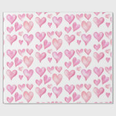 Valentine’s Day Wrapping Paper with Pink Hearts  ラッピングペーパー (フラット)
