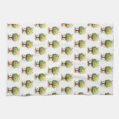 Valentine' s Kitchen Hand Towel Tree Red Hearts キッチンタオル (横)