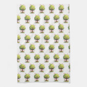 Valentine' s Kitchen Hand Towel Tree Red Hearts キッチンタオル (縦)