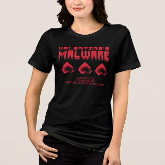Valentine’s Malware – Glitched Pixel Hearts トライブレンドＴシャツ