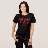 Valentine’s Malware – Glitched Pixel Hearts トライブレンドＴシャツ (正面全面)