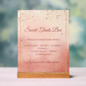 Valentine’s Treat Table Sign – Blush Pink & Gold アクリルサイン (ニュートラル)