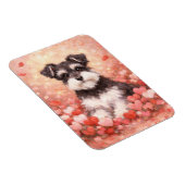 Valentine Schnauzer with Hearts Flexible マグネット (右側)