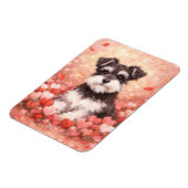 Valentine Schnauzer with Hearts Flexible マグネット (左側)