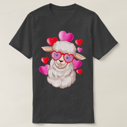 Valentine Sheep Lover - Flock Herder Sheep Farmer Tシャツ (デザイン正面)
