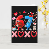 Valentine Six Seven 67 Xoxo Ballon Gen Alpha Meme  カード (黄色い花)