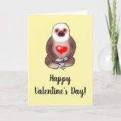 Valentine Sloth with Glowing Heart カード (正面)