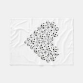 Valentine Soccer Heart Drip Srt Love Valentines Da フリースブランケット (正面(横))