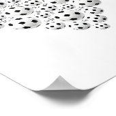 Valentine Soccer Heart Drip Srt Love Valentines Da ポスター (角)