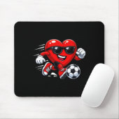 Valentine Soccer Heart Drip Srt Love Valentines Da マウスパッド (マウス)