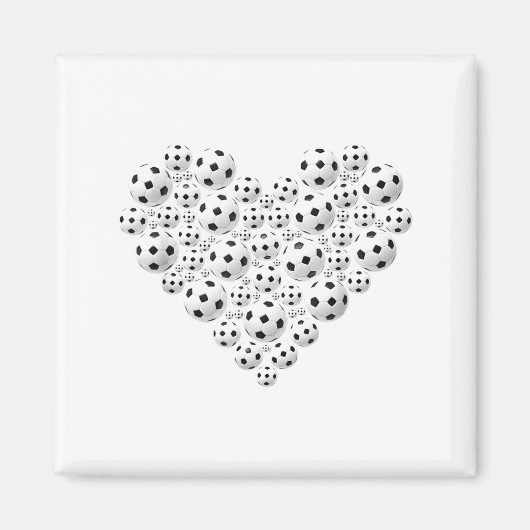 Valentine Soccer Heart Drip Srt Love Valentines Da マグネット (正面)