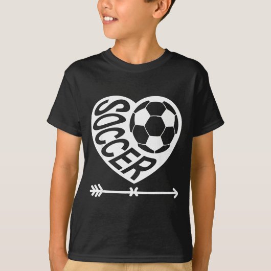 Valentine Soccer Heart Drip Srt Love Valentines Da Tシャツ (正面)