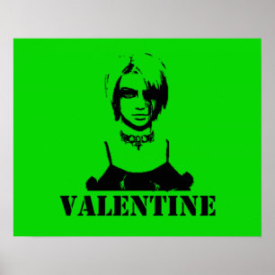 Valentine (Stenciled) ポスター