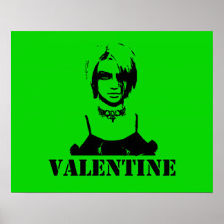 Valentine (Stenciled) ポスター