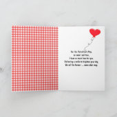 Valentine Stick Figure Girl With Speech Bubble カード (内部)