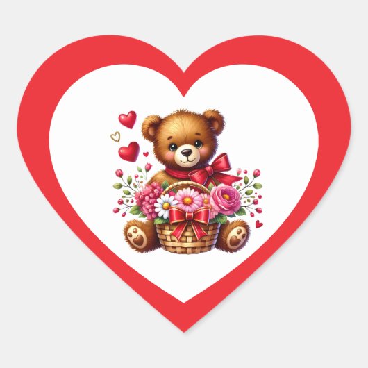 Valentine Sticker ハートシール (正面)
