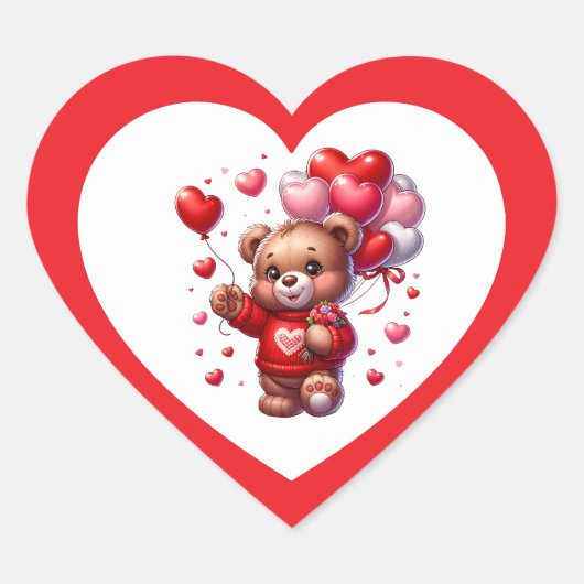 Valentine Sticker ハートシール (正面)
