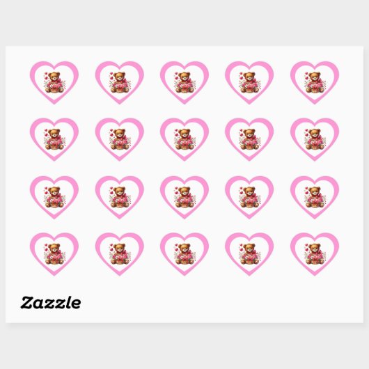 Valentine Sticker ハートシール (シート)