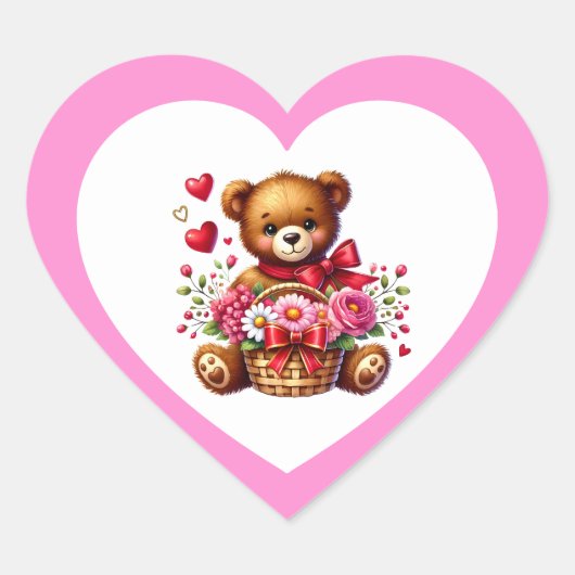 Valentine Sticker ハートシール (正面)