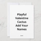 Valentine Stuck On You Cute Cactus Couple Love Pla シーズンカード (裏面)