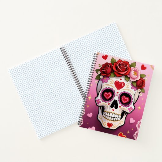 Valentine Sugar Skull Notebook ノートブック (内部)
