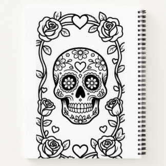 Valentine Sugar Skull Notebook ノートブック