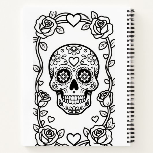 Valentine Sugar Skull Notebook ノートブック (裏面)