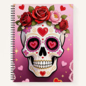 Valentine Sugar Skull Notebook ノートブック (正面)