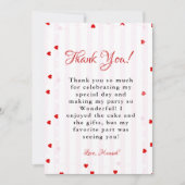 Valentine Sweatheart birthday Thank You card 招待状 (正面)