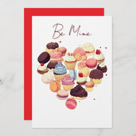 Valentine Sweet Heart Greeting Card – Be Mine  シーズンカード (正面/裏面)