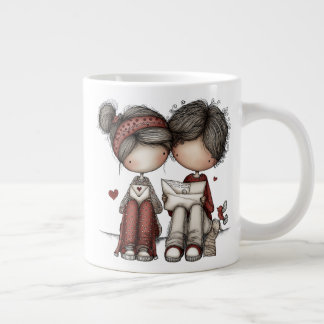 Valentine – Sweet Love Letters Specialty Mug ジャンボコーヒーマグカップ