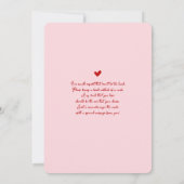 Valentine Sweetheart Baby Shower 招待状 (裏面)