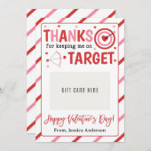 Valentine Teacher Appreciation Gift Card Holder 招待状 (正面/裏面)