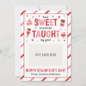 Valentine Teacher Appreciation Gift Card Holder 招待状 (正面)