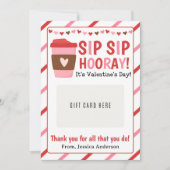 Valentine Teacher Appreciation Gift Card Holder 招待状 (正面)