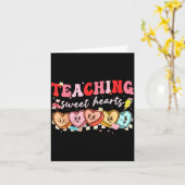 Valentine Teaching Sweet Hearts Teacher Men Women  カード (黄色い花)