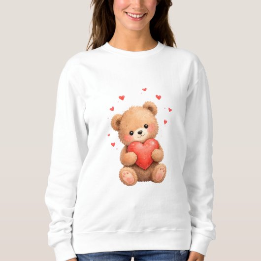 Valentine Teddy bear with heart Tシャツ (正面)
