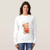 Valentine Teddy bear with heart Tシャツ (正面フル)