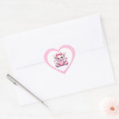 Valentine Teddy Heart Stickers ハートシール (封筒)