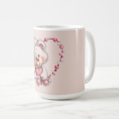 Valentine Teddy in Heart Frame コーヒーマグカップ (正面右)