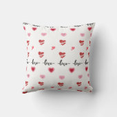 Valentine Throw Pillow love text クッション (裏面)