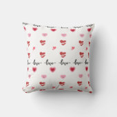 Valentine Throw Pillow love text クッション (正面)
