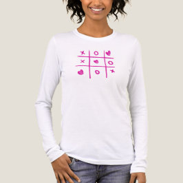 Valentine Tic Tac Toe Hearts Womens トライブレンドＴシャツ