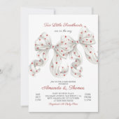 Valentine Twins Baby Shower 招待状 (正面)