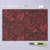 Valentine_Valentineティッシュペーパー – ギフトハート 薄葉紙 (クラフト)