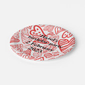 Valentine_Valentineハートパーティー紙プレート ペーパープレート (アングル)