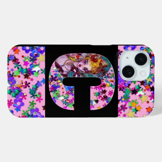 VALENTINE VENETIAN MASQUERADE MONOGRAM C LETTER Case-Mate iPhoneケース (裏面 (横))