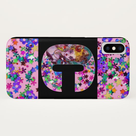 VALENTINE VENETIAN MASQUERADE MONOGRAM C LETTER Case-Mate iPhoneケース (裏面(横))