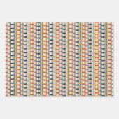 Valentine Vibes Art Nouveau Pattern ラッピングペーパーシート (正面2)